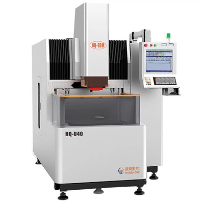 Fully CNC segondè presizyon glas EDM machin ak leve tank likid